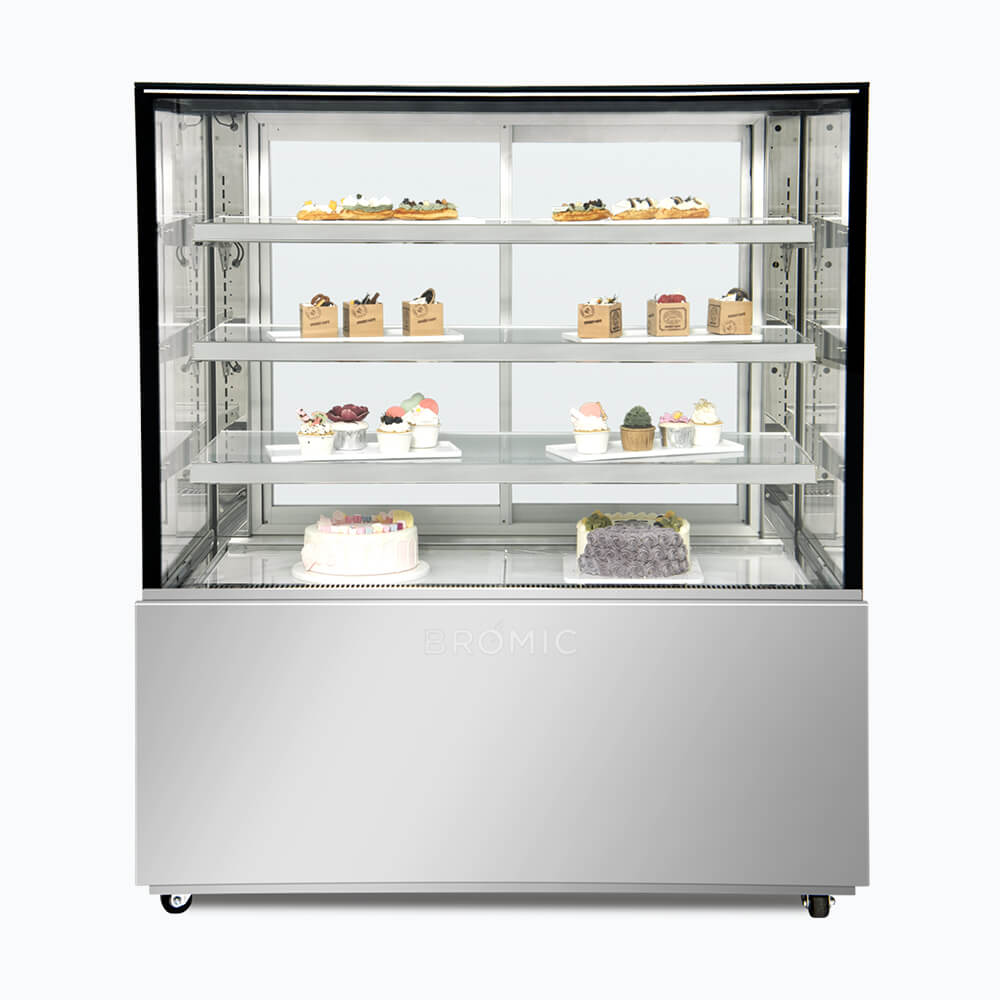 Bromic 4-Tier Commercial Cake Display Case - 1200mm Wide, 542L Capacity, Perfect for Cold Food & Dessert Showcase - Ideal for Bakeries, Cafes, and Buffet Service