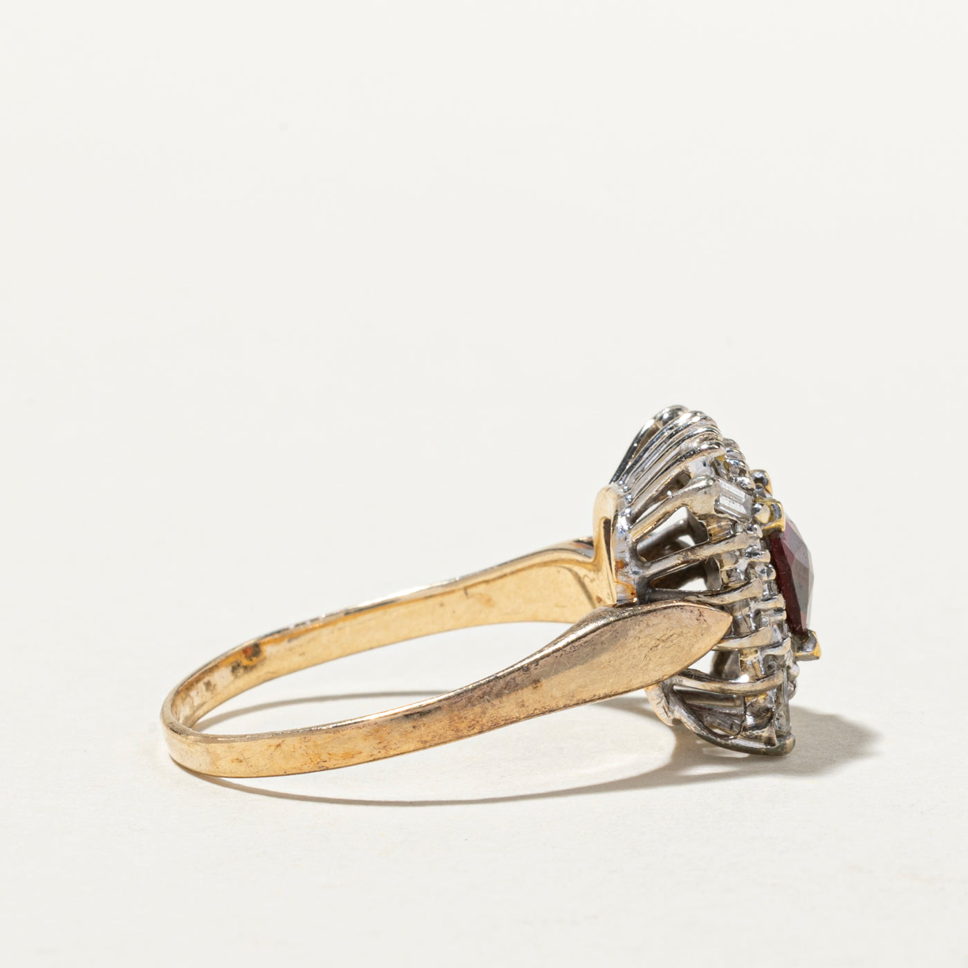 2.06ct Garnet & Diamond Cocktail Ring - 0.82ctw Gemstone Jewelry for Women - Size 11 - Perfect for Evening Parties, Weddings & Special Occasions