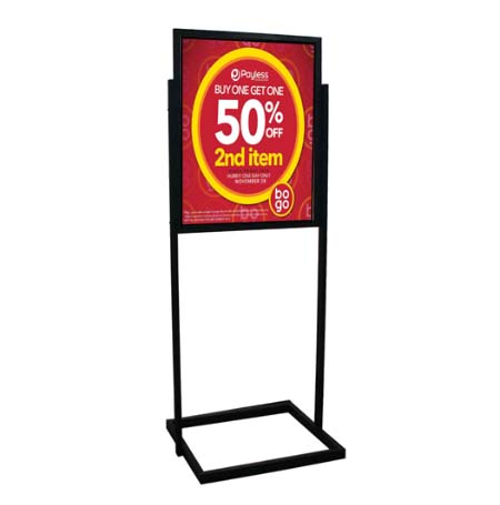 1 Tier Information Board & Poster Sign Stand for 18x24 Posters - Perfect for Retail Stores, Events, and Business Displays