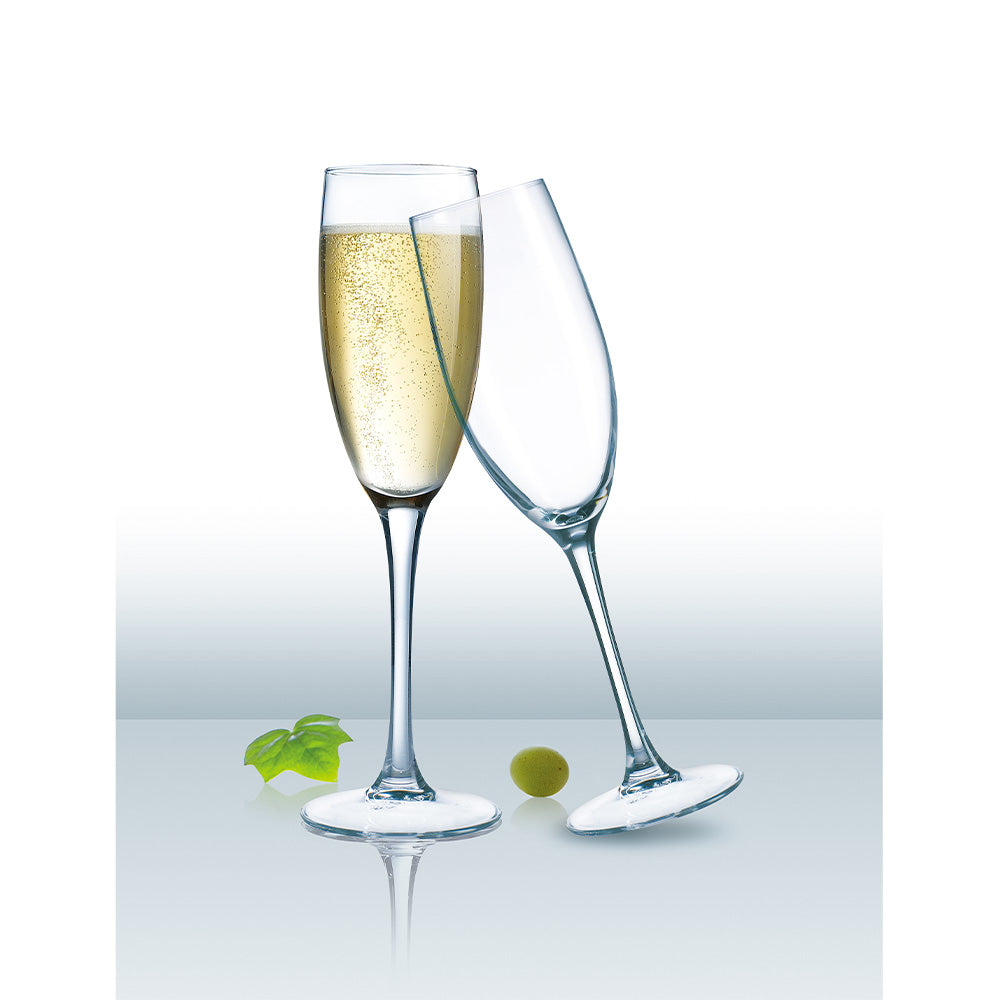 Classico 160ml Flute Glasses Set of 4 - Elegant Champagne Flutes for Weddings, Parties & Special Occasions