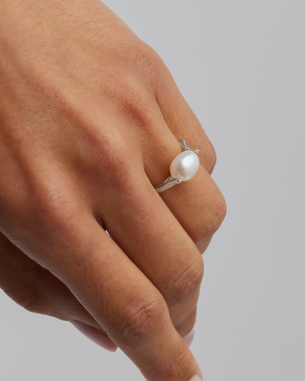 Sterling Silver Harmony Pearl Ring for Women - Elegant & Timeless Jewelry Gift for Weddings, Anniversaries & Special Occasions