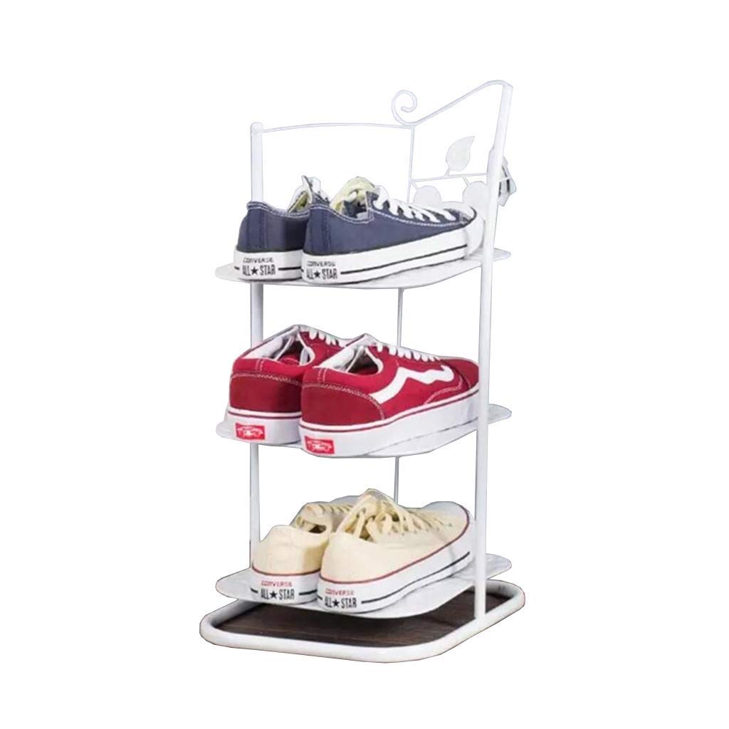 Multi-Layer Shoe Rack Organizer with Nonwoven Fabric Cover - Standing Storage Bench Cabinet with Metal Shelves for Entryway, Hallway, Bedroom, Living Room & Bathroom - Perfect for Small Space Organization & Shoe Storage (White)