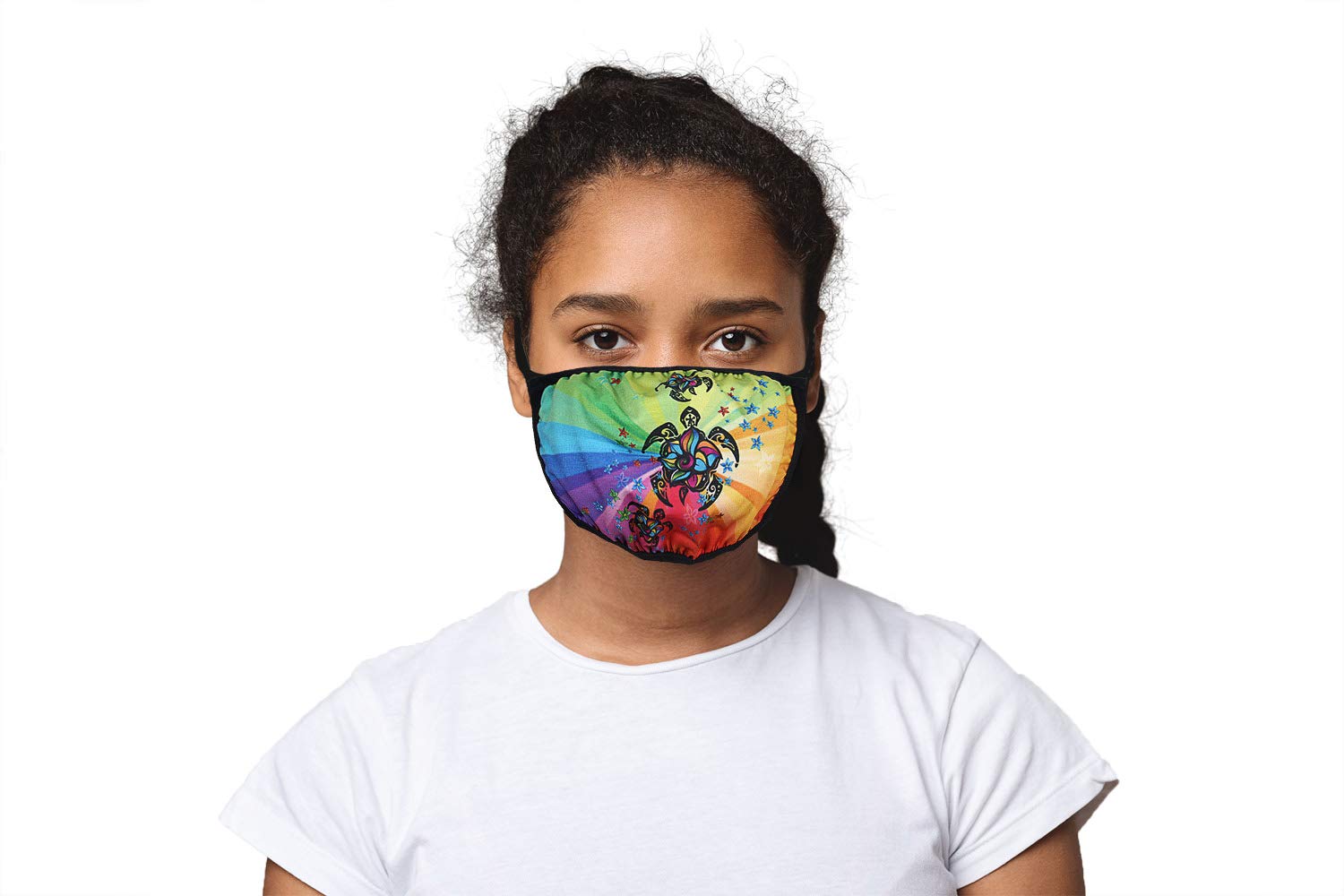 WIRESTER Unisex Reusable Cloth Face Mask with Adjustable Ear Loops - 2 Layer Breathable Fabric Face Cover for Men & Women - Perfect for Daily Use, Travel, and Outdoor Activities