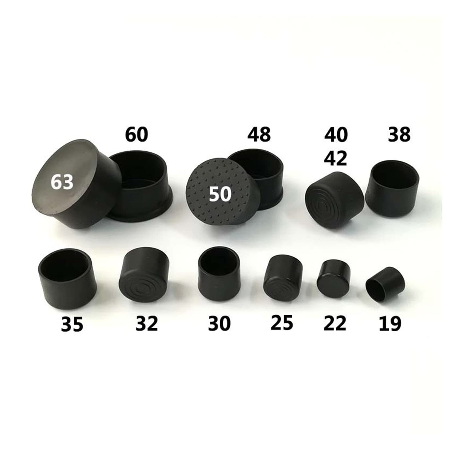 Non-Slip Chair Leg Caps - 4 Pack Square Felt Pads for Furniture Leveling, Table & Chair Feet Protectors, Pipe Covers & Floor Savers - Perfect for Hardwood Floors, Tile & Laminate Surfaces