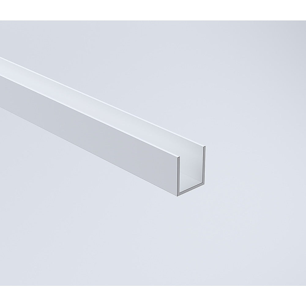 Frameless Shower Screen 100x100cm with White Channel & Stainless Steel Hinges, Round Knob Handle - Perfect for Modern Bathroom & Spa Style Wet Room Enclosure
