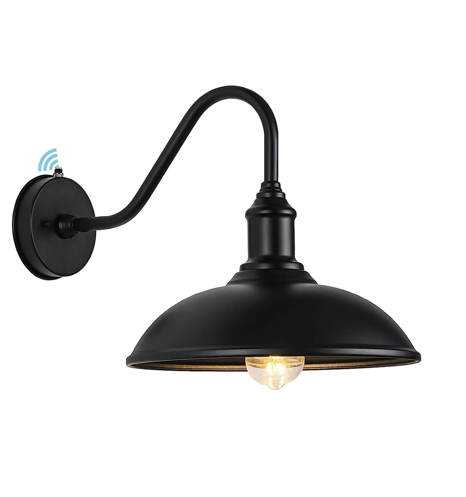 11 Inch Outdoor Barn Gooseneck Lights - Dusk to Dawn Sensor, Waterproof & Rust Resistant Farmhouse Sconce - Classic Gooseneck Wall Light for Garage, Patio, Porch - Perfect for Vintage Home Exterior & Garden Lighting