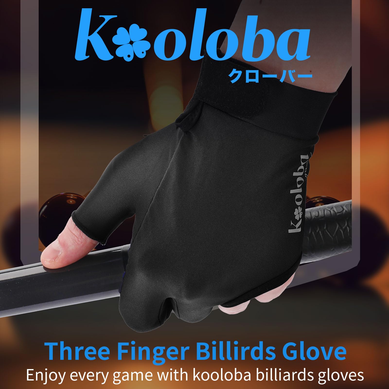 3 Finger Billiards Glove for Left Hand - Adjustable Velcro Snooker Shooting Glove for Men & Women, Perfect for Pool, Snooker, and Cue Sports Practice