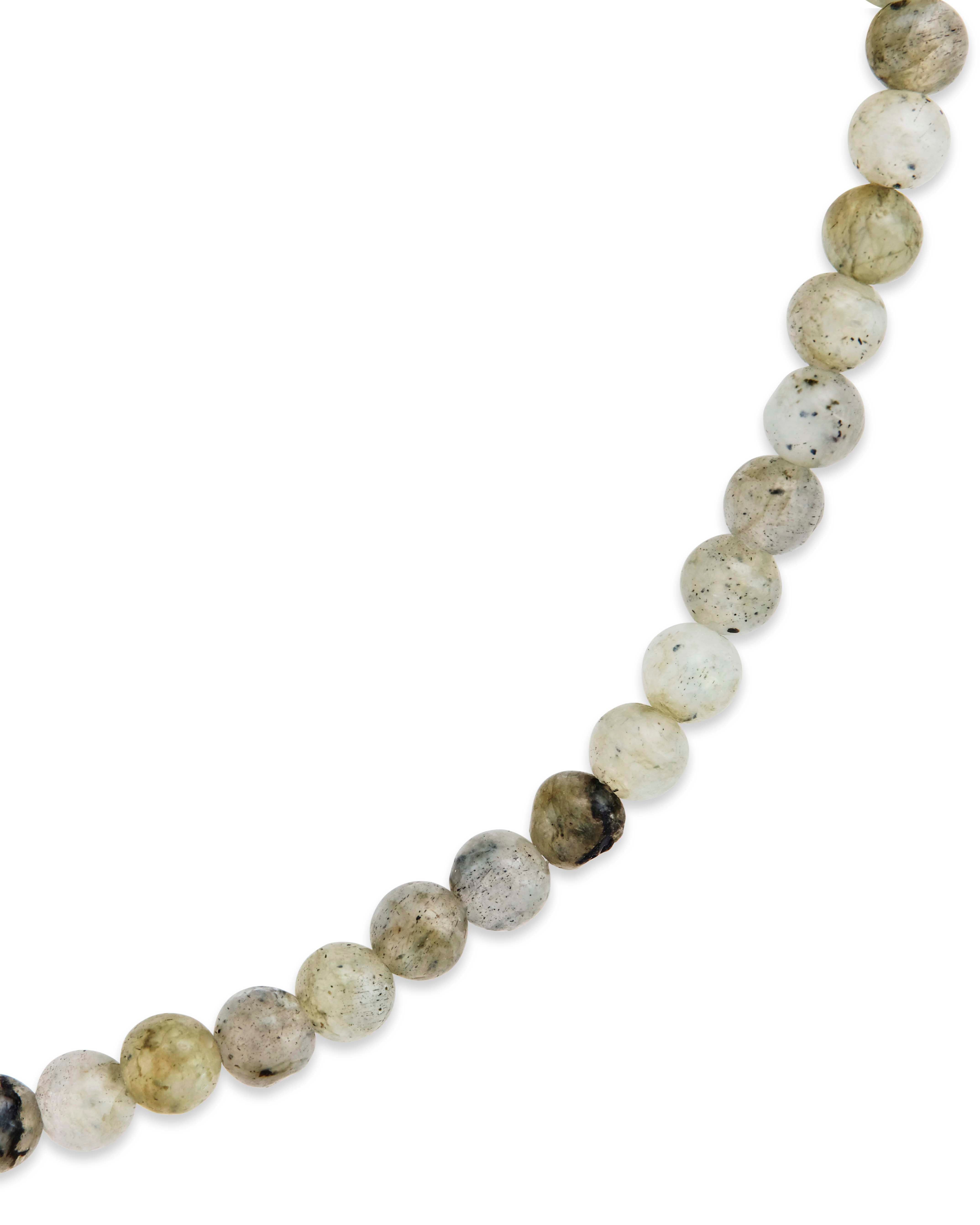 Natural Labradorite Beaded Stretch Bracelet for Women - Healing Crystal Jewelry for Energy Protection & Chakra Balancing | Perfect for Meditation, Yoga & Spiritual Gifts
