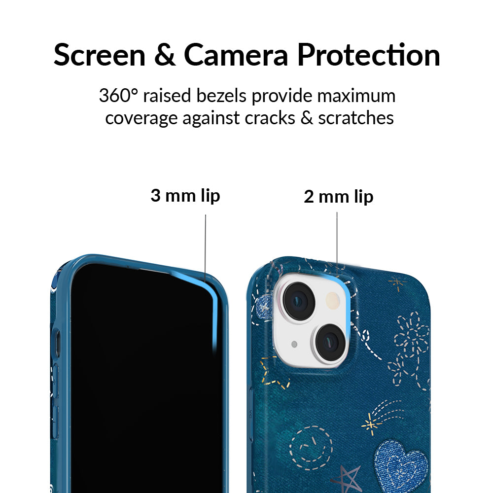Stylish Blue Denim iPhone Case - Trendy & Protective Cover for iPhone 13/14/15 Pro Max - Perfect for Everyday Use, Travel & Fashion Accessories