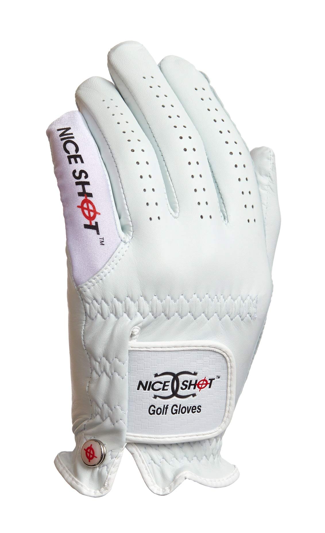 Premium Genuine Cabretta Leather Golf Glove for Men - Cadet White | Comfortable & Durable 