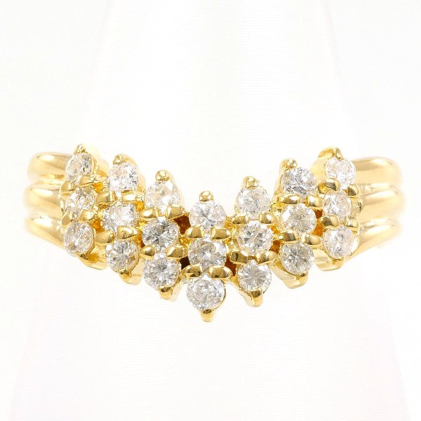 18K Yellow Gold Diamond Ring for Women - Elegant Solitaire Engagement Wedding Band - Perfect for Proposals, Anniversaries, and Special Occasions