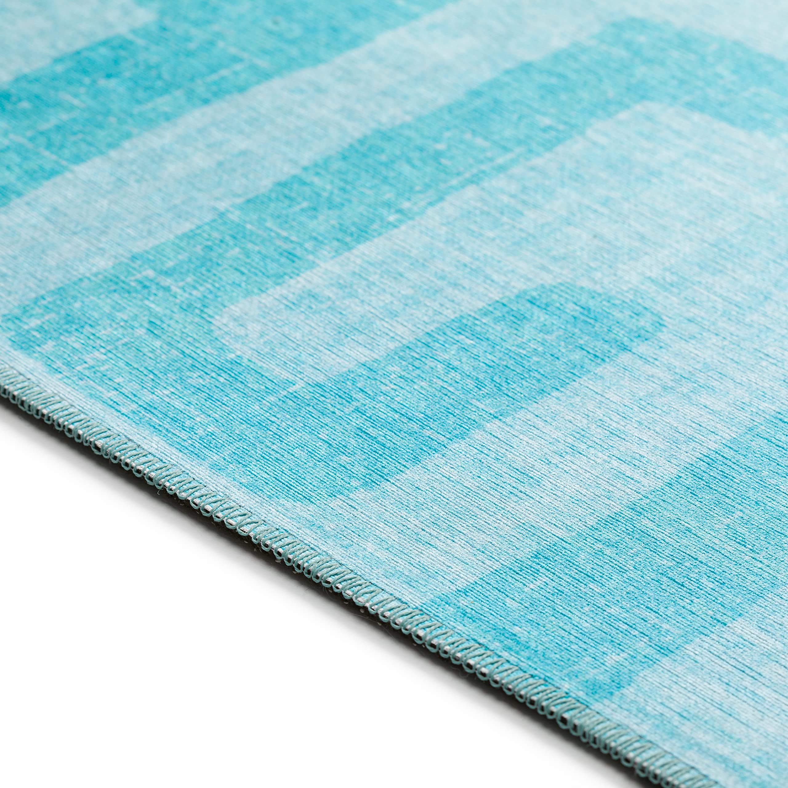 Addison Rugs Yuma AYU34 8' x 10' Turquoise Area Rug - Soft Modern Boho Rug for Living Room, Bedroom & Home Decor