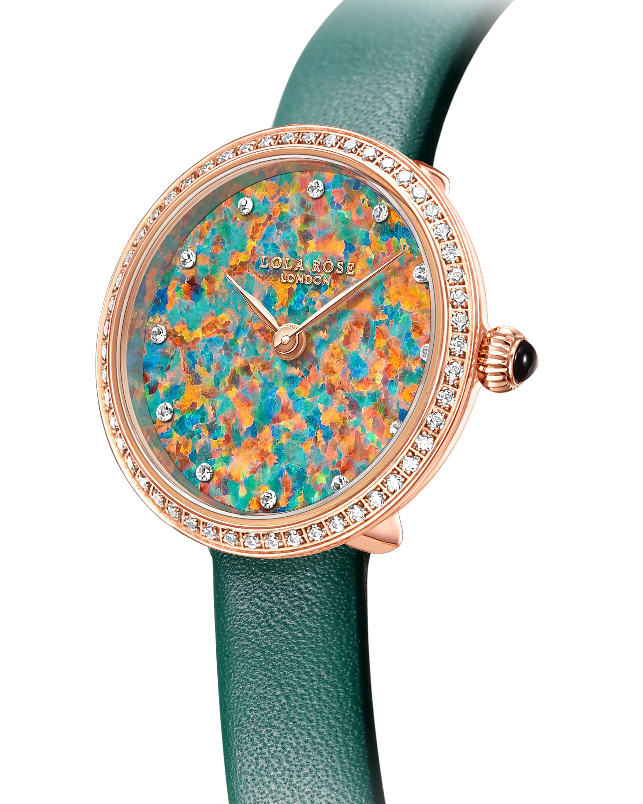 Lola Rose Elegant Women's Watches - Stainless Steel Band & Green Dial Ladies Watch - Perfect Gift for Her - Ideal for Office, Parties & Everyday Wear