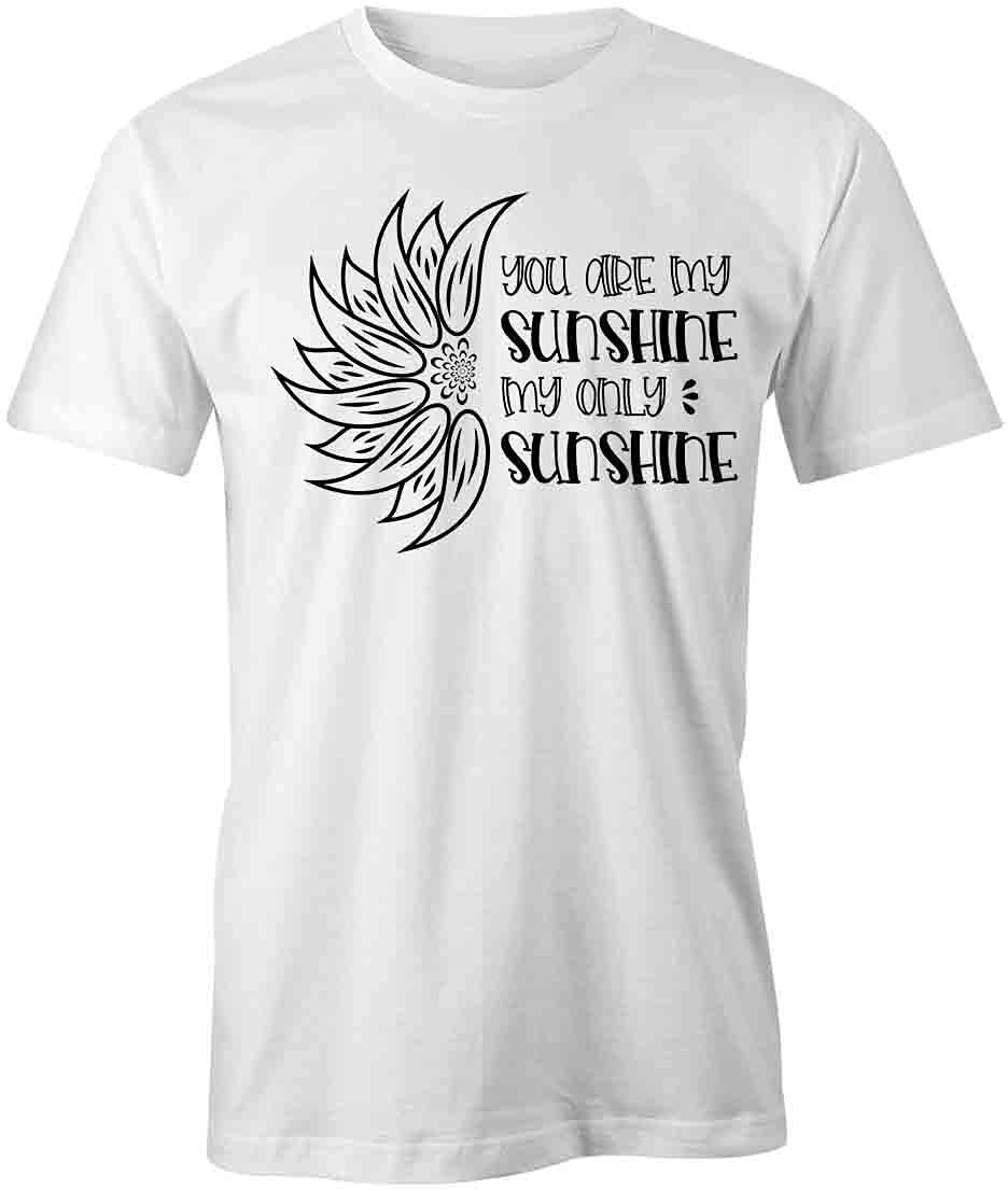 Sunflower Printed T-Shirt for Women - Soft Cotton White Graphic Tee with Floral Design | Casual Summer Outfit, Beach Wear, Festival Fashion