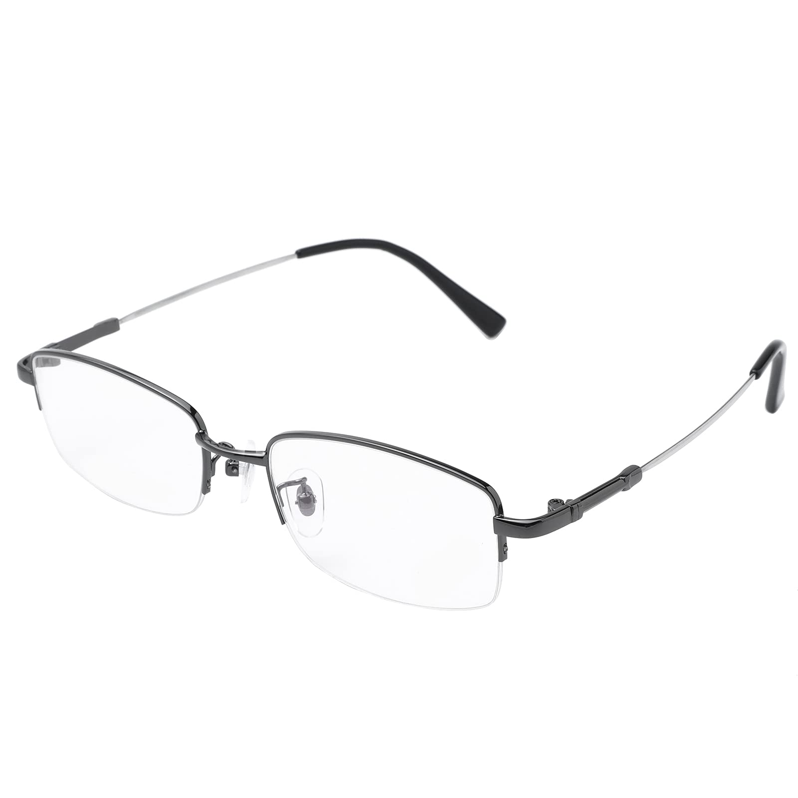 Blue Light Blocking Half Frame Computer Glasses for Myopia - Anti Eyestrain & UV Protection for Screen Use, Gaming, and Reading