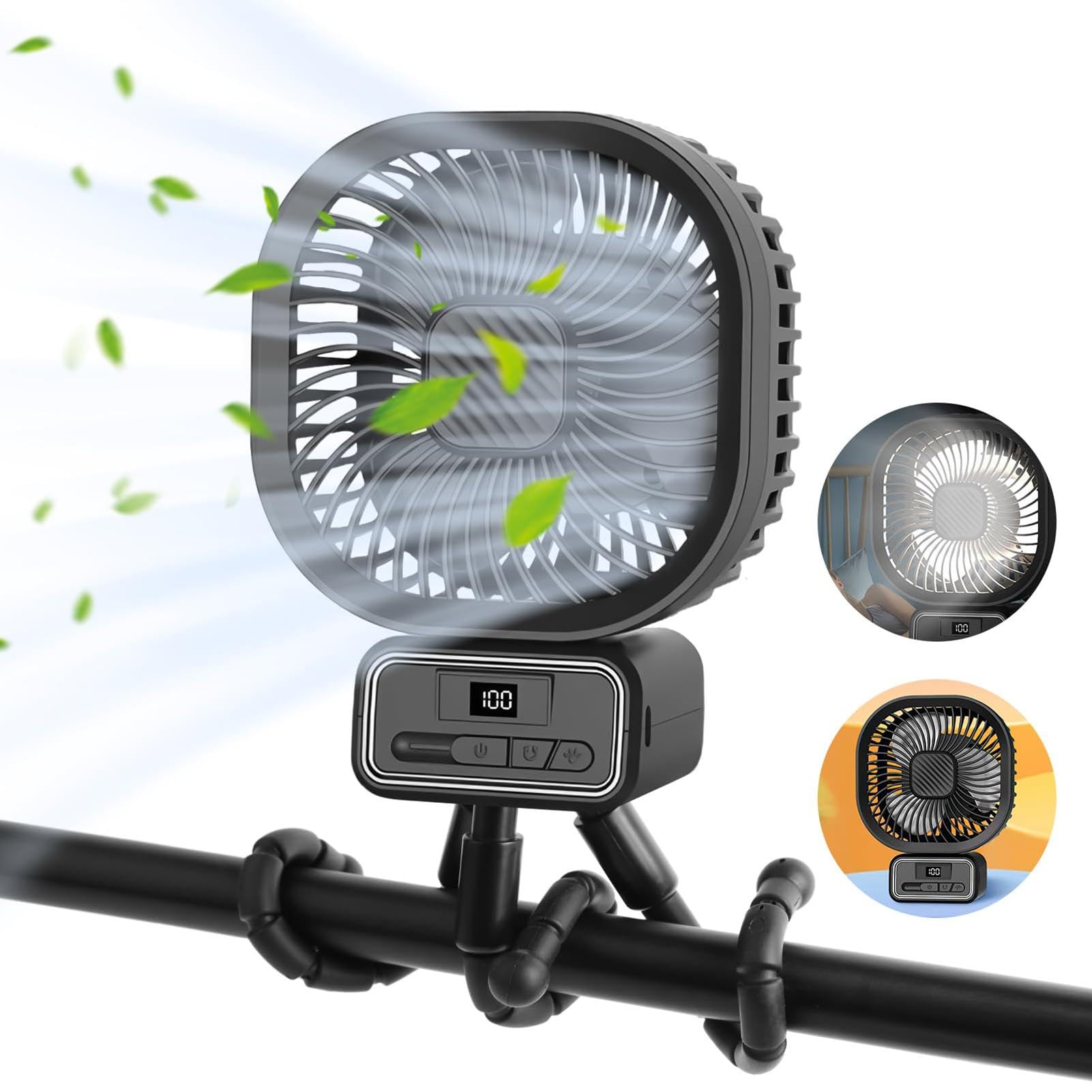Portable Clip Fan with 3 Speed Settings - Lightweight Handheld Personal Cooling Fan for Office, Travel, Outdoor Activities - Perfect for Summer, Hot Weather & Indoor Use