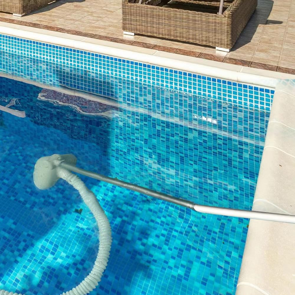 **Automatic Pool Vacuum Cleaner Kit with Hose & Head - Powerful Sand & Debris Removal for Hot Tubs, Spas & Small Pools - Easy Pool Maintenance Tool for Home & Backyard Use - Perfect for Cleaning Inground & Above Ground Pools, Swim Spas & Water Features - Ideal for Weekly Pool Cleaning & Seasonal Maintenance**