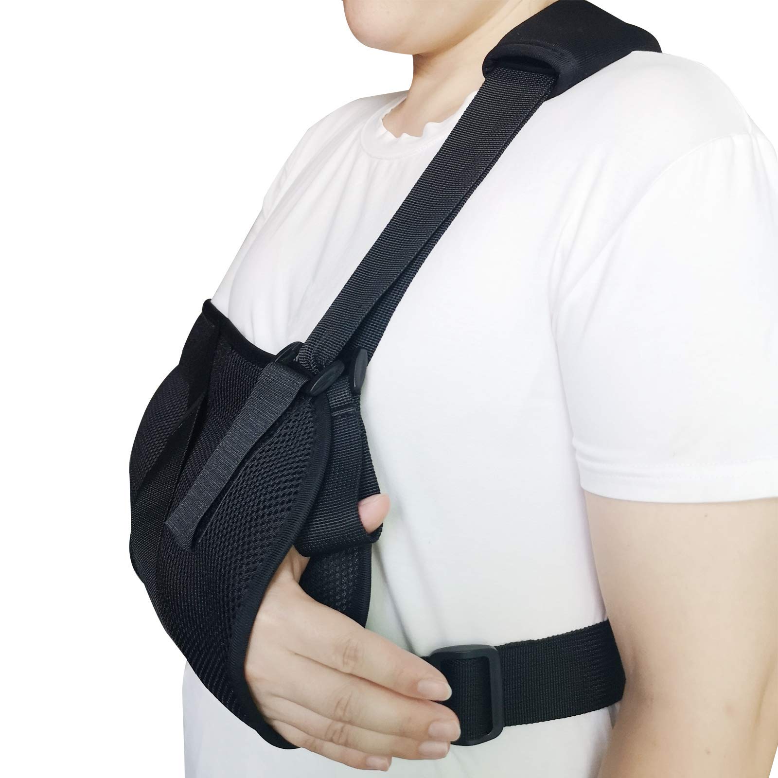 Solmyr Arm Sling for Adults - Adjustable Shoulder Brace for Broken Arm, Fractured Elbow & Wrist Support - Lightweight & Breathable Ergonomic Design - Ideal for Post-Surgery, Sports Injuries & Daily Comfort