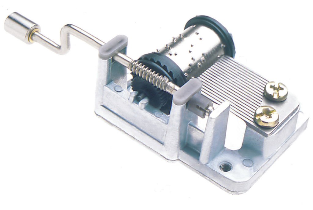 Kikkerland Yesterday Crank Music Box - Hand Crank Musical Box with Classic Melody, Retro Gift for Music Lovers (Perfect for Home Decor, Wedding Favors & Nostalgic Gifts)