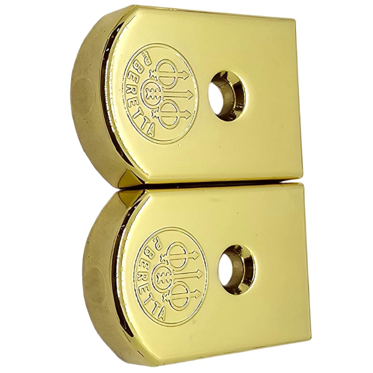 Premium Beretta 92/96 Combo Grips & Magazine Floor Plates - Nickel/Gold-Plated for 92F, 92FS, M9 & 96 Models | Enhanced Grip & Magazine Base | Perfect for Target Shooting, Competition & Concealed Carry