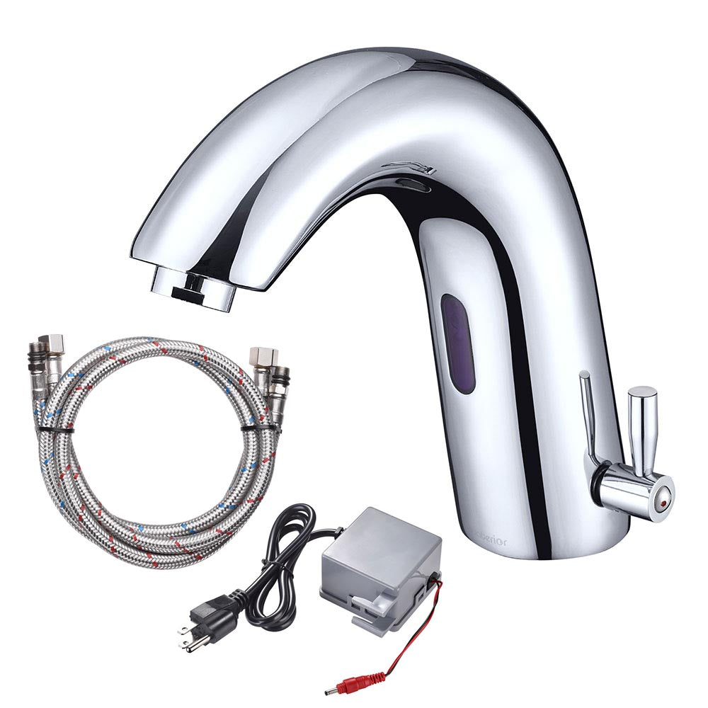 Aquaterior Motion Sensor Touchless Kitchen Faucet with Hot & Cold Water - 7 Inch Hands-Free Pull-Down Sprayer for Modern Home, Restaurant & Commercial Use
