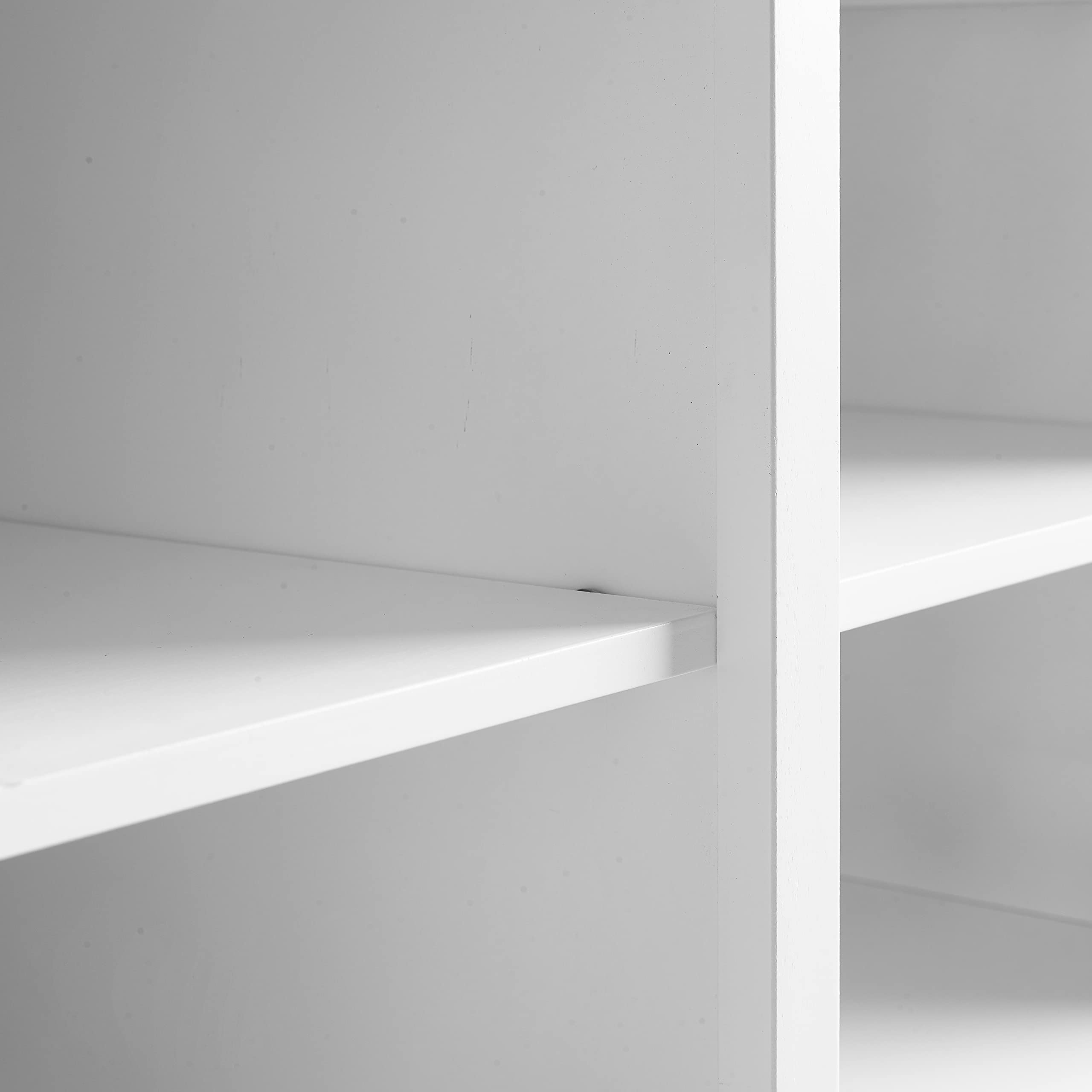 Crosley Anderson White Entryway Storage Bench with Shoe Rack & Organizer Shelves - Perfect for Small Spaces, Hallway Organization & Shoe Storage
