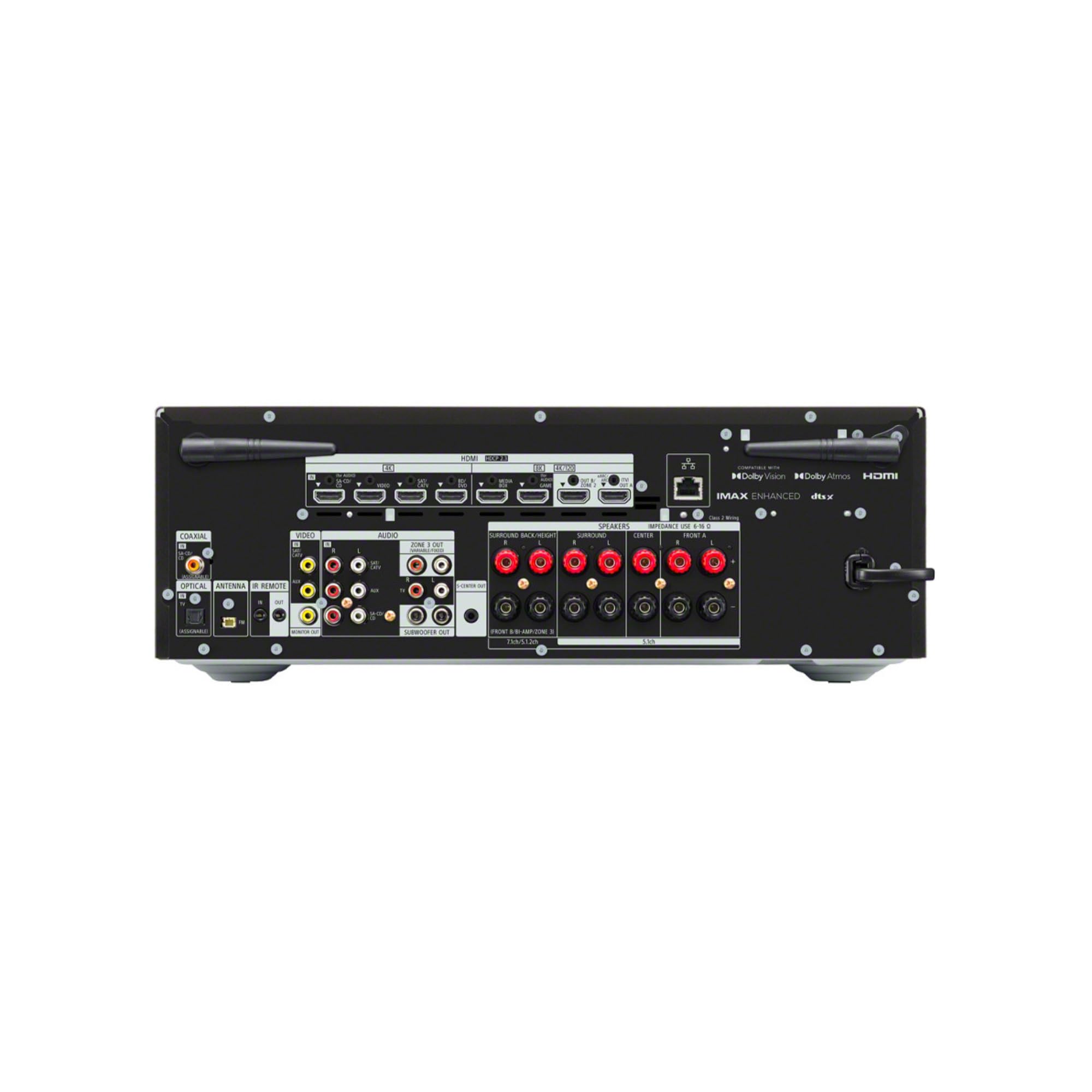 Sony STR-AN1000 7.2 Channel 8K AV Receiver with Dolby Atmos & DTS:X - Complete 8 Speaker Home Theater System Bundle (7-Piece Set) for Immersive Movie Nights & Gaming Experience