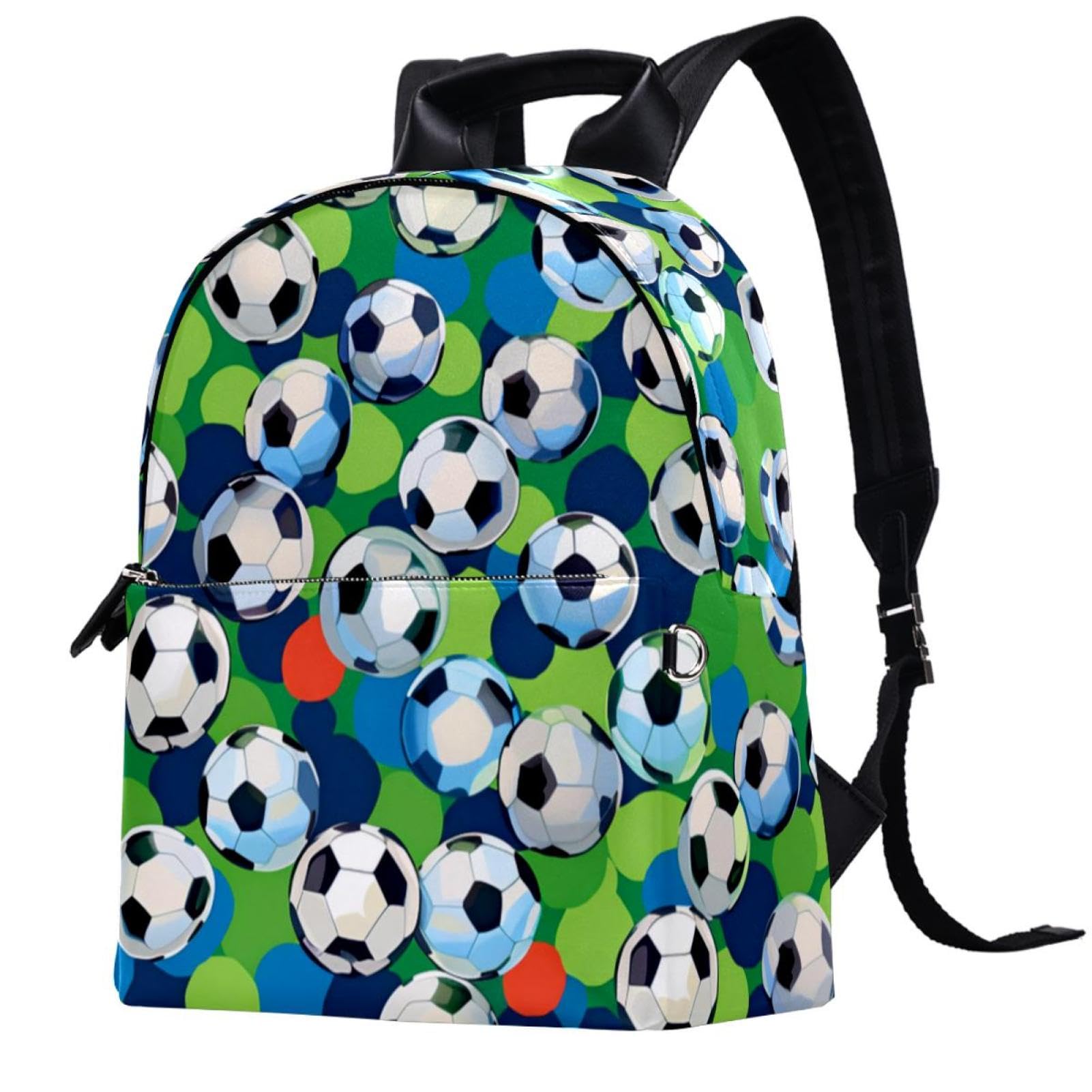 Stylish Travel Backpack for Women & Men - Durable Floral Soccer Ball Design Backpack for Hiking, School & Sports