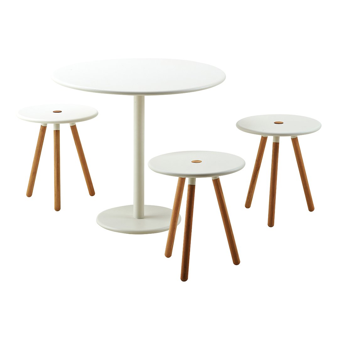 Durable Outdoor Side Table with Storage - Foldable Patio Footstool for Garden, Poolside & Balcony Use