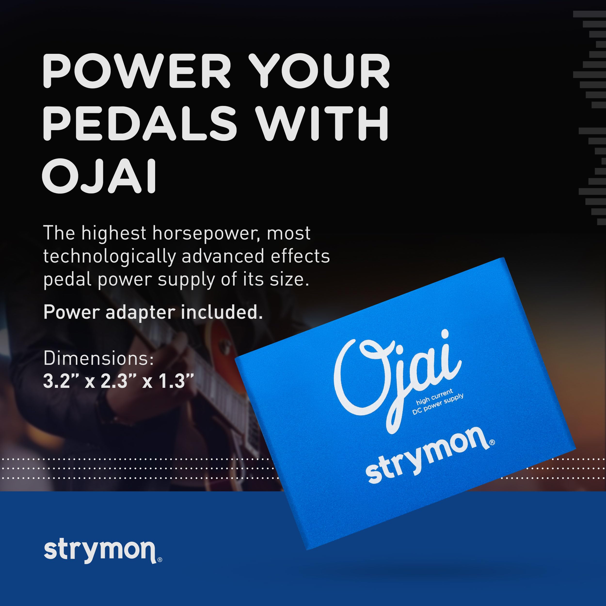 Strymon Ojai Guitar Effects Pedal Power Supply - 5 High-Current 500mA Outputs for Pedalboards | Expandable Design | Perfect for Live Performances & Studio Recording