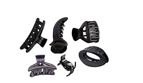 Fashion Hair Clutches for Women - 5-Piece Hair Claw Clip Combo Set for Girls (Daily Use, Ponytail Holders, Hair Accessories) - Perfect for School, Work, and Casual Outings