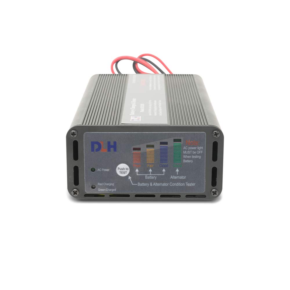 18 Amp 12V Trailer Battery Charger & Tester - Heavy Duty Panel Mount Charging System for RV, Boat, and Marine Batteries - Perfect for Camping, Road Trips, and Off-Grid Power Supply