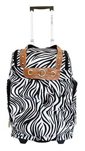 Zebra Print Duffle Bag with Wheels - Large Gym Tote, Travel Luggage & Sports Equipment Carrier for Workouts, Trips & Outdoor Adventures
