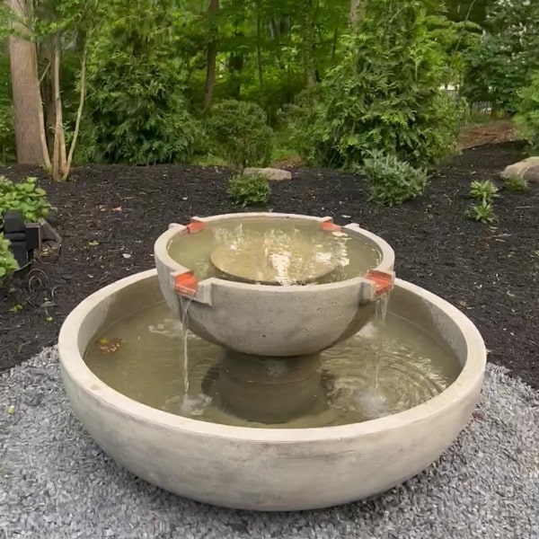 Del Rey Fountain Campania International - Elegant Outdoor Water Fountain for Garden, Patio, and Backyard Decor