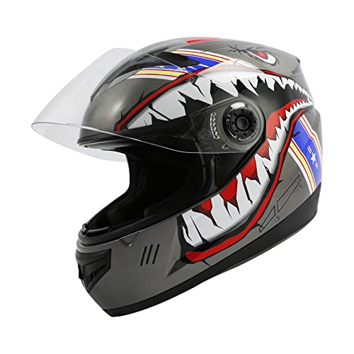 Gray Shark's Mouth Youth Helmet