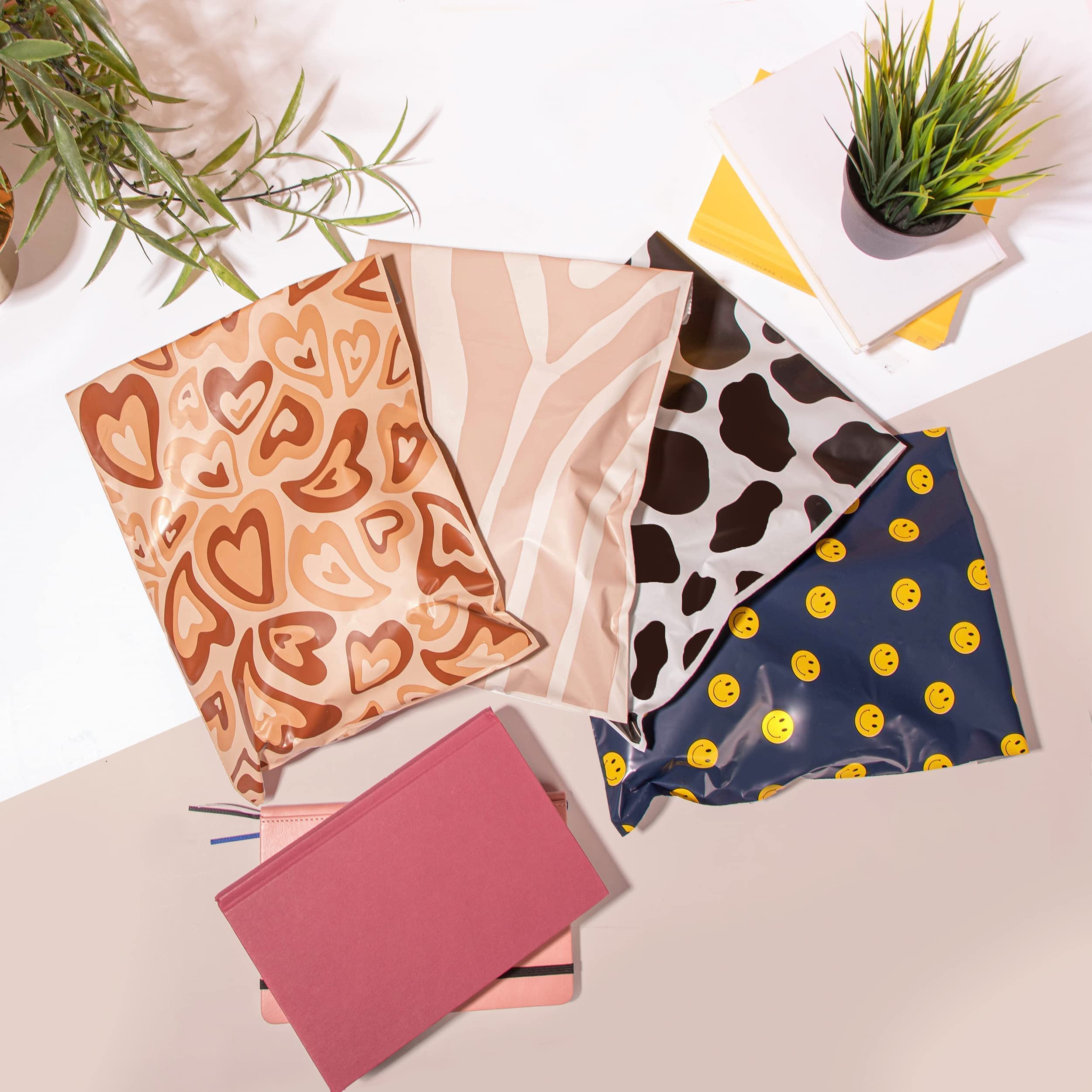 100 Pack 10x13 Poly Mailers - Durable Shipping Bags for Small Business | Waterproof Mailing Envelopes | Lightweight Packing Pouches for Ecommerce (Zebra Print) - Perfect for Shipping Clothes, Books & Small Products