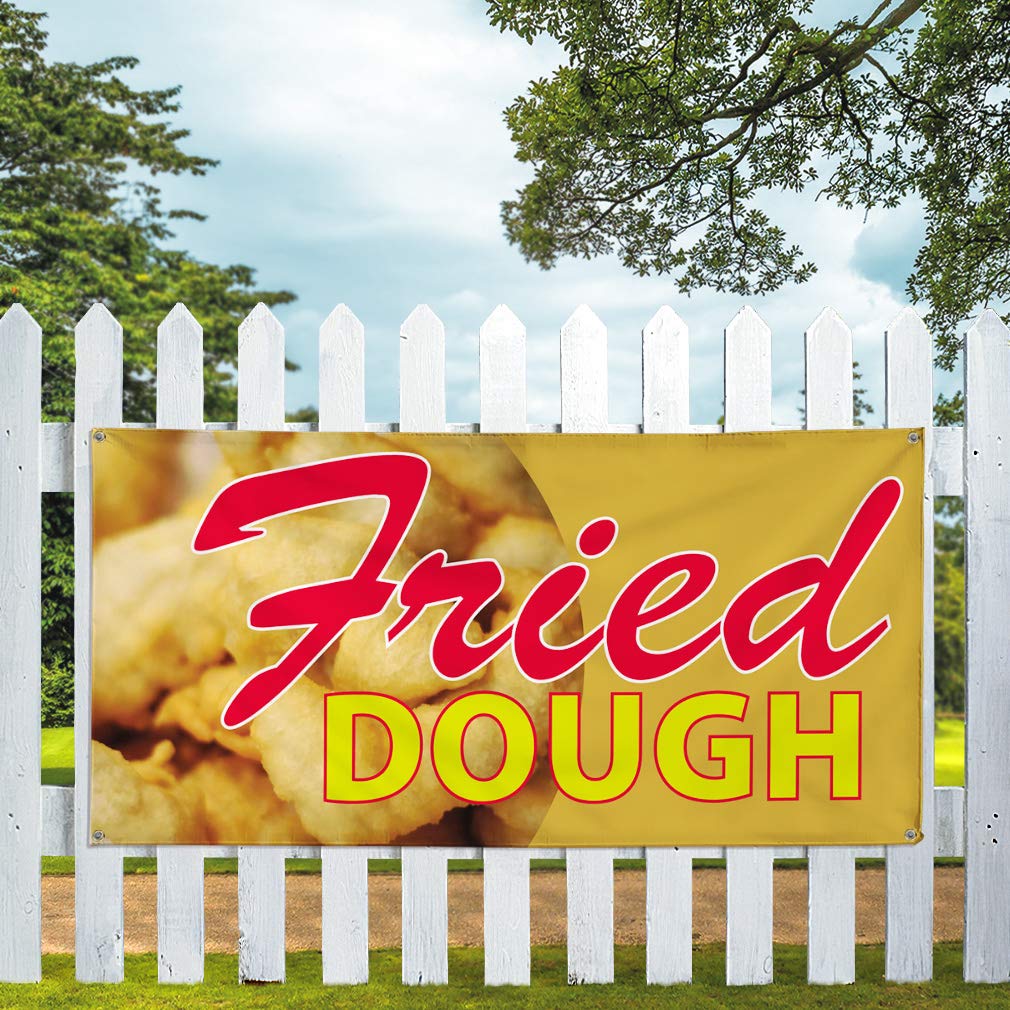 Custom Vinyl Banner 36x72 Inches - Durable Weatherproof Outdoor Advertising Sign for Restaurants & Food Businesses - Yellow with 6 Grommets - Perfect for Yard Signs, Events, and Promotions