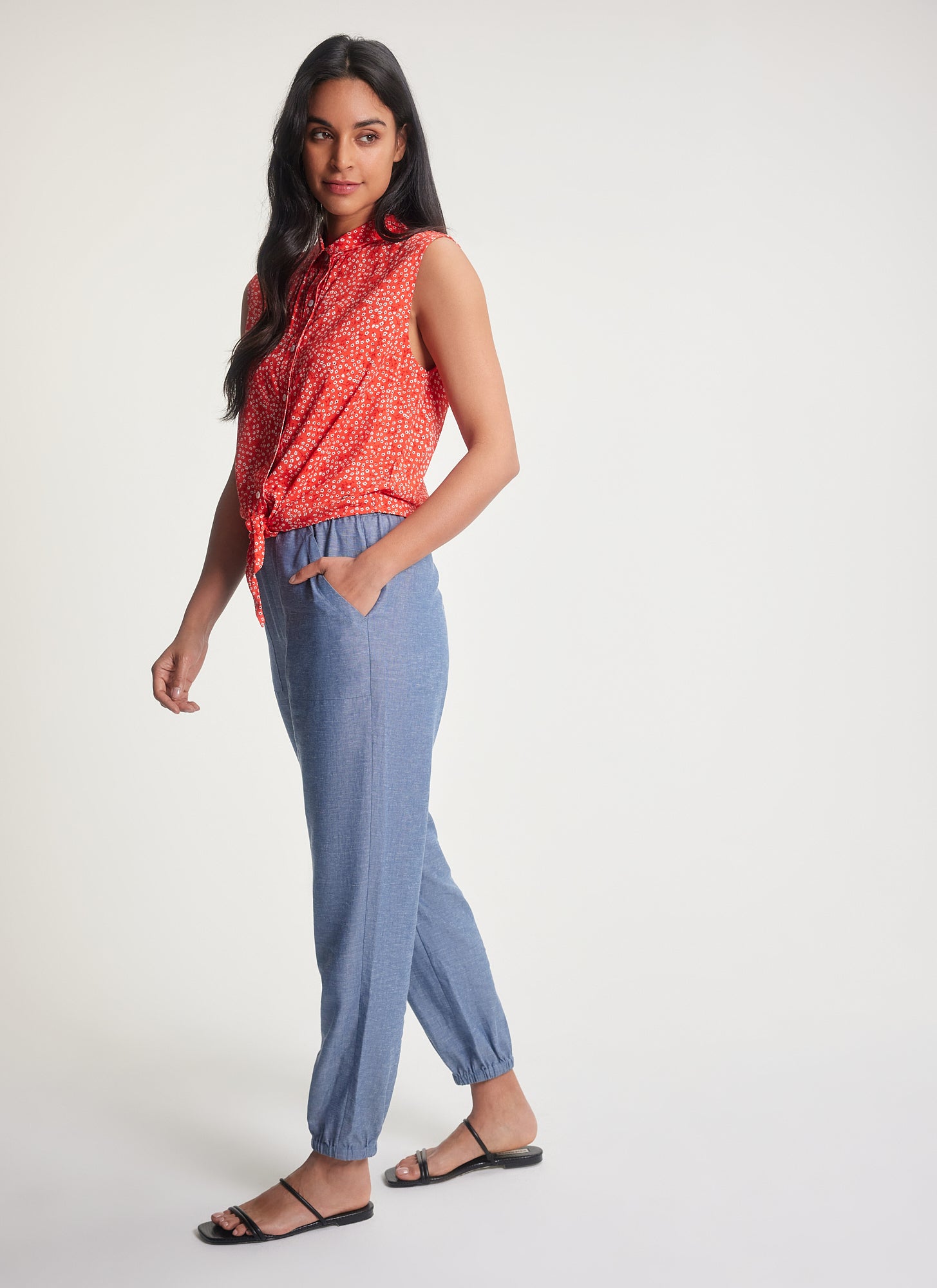 CLARA Sleeveless Blouse for Women - Stylish & Comfortable Summer Top for Casual Outings & Office Wear