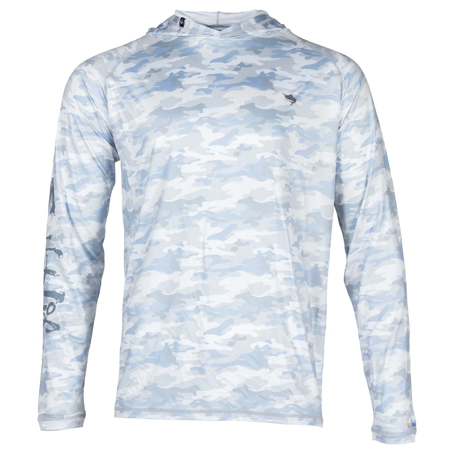 Men's Salt Life Aqua Ambush SLX Sun Hoodie - UPF 50+ Sun Protection Fishing Shirt with Hood, Quick-Dry & Breathable for Outdoor Activities, Beach, Surfing, and Hiking