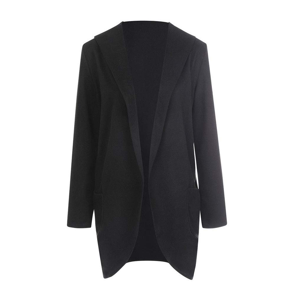 Women's Wool Hooded Jacket - Lightweight Loose Casual Coat with Hood for Ladies | Perfect for Fall & Winter Outerwear, Daily Streetwear & Office Fashion