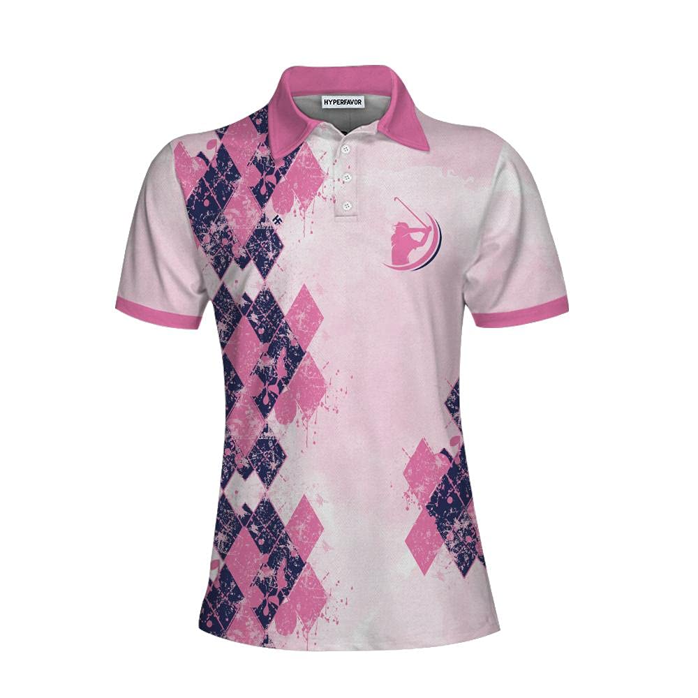 HYPERFAVOR Women's Quick-Dry Short Sleeve Golf Polo Shirt Set of 2 - Moisture Wicking Pink Golf Tops for Ladies - Perfect for Golf Course, Clubhouse & Casual Summer Outings