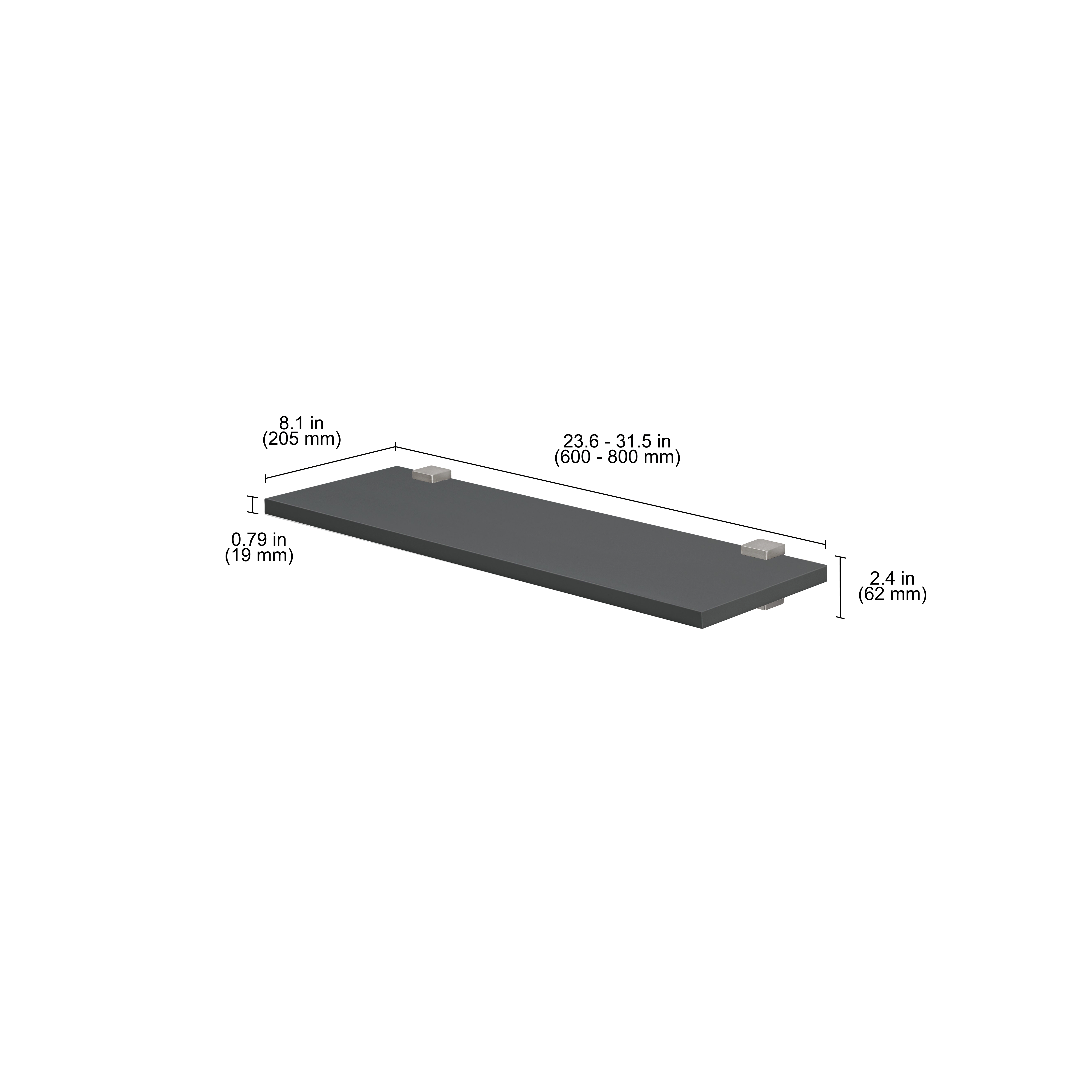 LITE Shelf and BLOC Clip - Space-Saving Wall Shelves with Strong Hold Clips for Home, Office & Dorm Organization - Perfect for Books, Plants & Decor