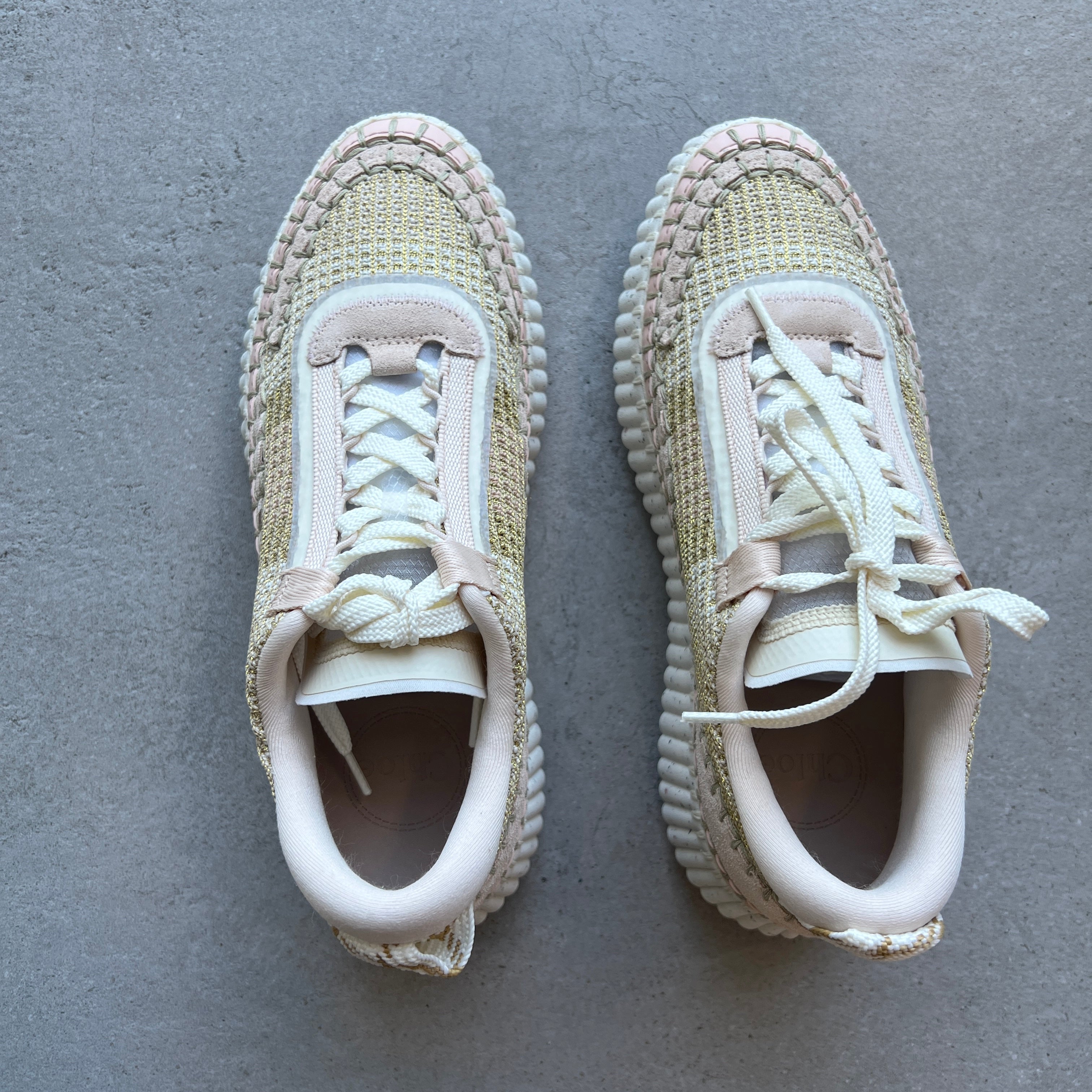 Nama Metallic Sneakers for Women - Stylish Pink & Gold Fashion Shoes for Casual Wear, Running, and Gym Workouts