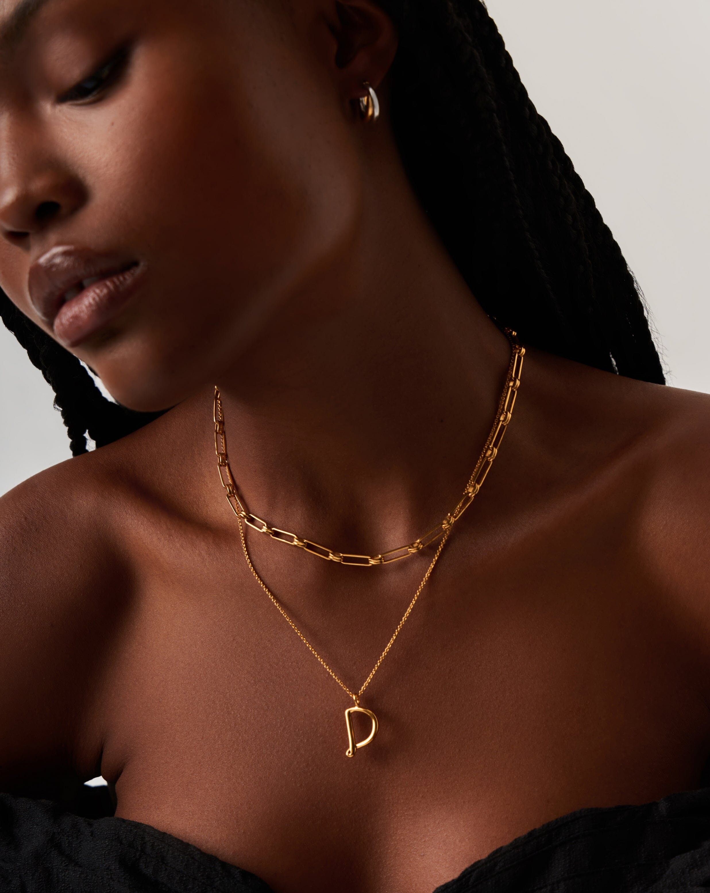 Curly Molten Initial Pendant Necklace - Personalized Initial D Letter - 18k Gold Vermeil Jewelry for Women - Perfect Gift for Birthday, Anniversary & Valentine's Day