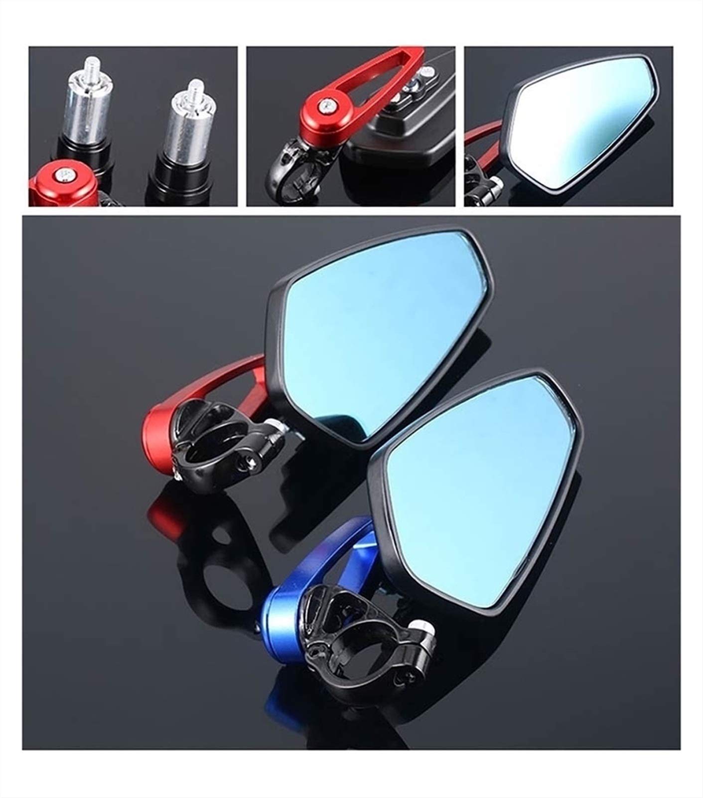 Universal Motorcycle Bar End Mirrors - Adjustable Rearview Side Mirrors for Honda Ruckus, Zoomer, NC750X, CBF600, NSR, CB500F, X-ADV, CBR600 F4I - Perfect for City Commuting & Highway Riding