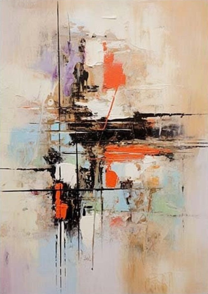 Large Acrylic Canvas Paintings - Modern Abstract Wall Art with Heavy Texture | Bedroom Decor & Living Room Wall Decor Ideas | Simple Contemporary Home Artwork