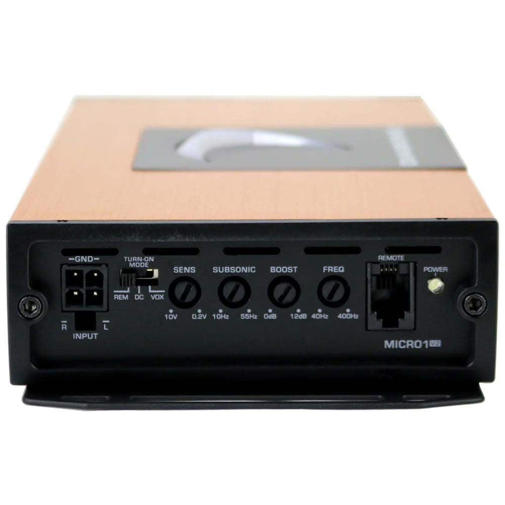 Diamond Audio MICRO1V2 500W RMS Monoblock Class D Car Amplifier - High Power Full Range Micro Amp for Car Audio System | Perfect for Subwoofers, Speakers & Enhanced Bass in Vehicles