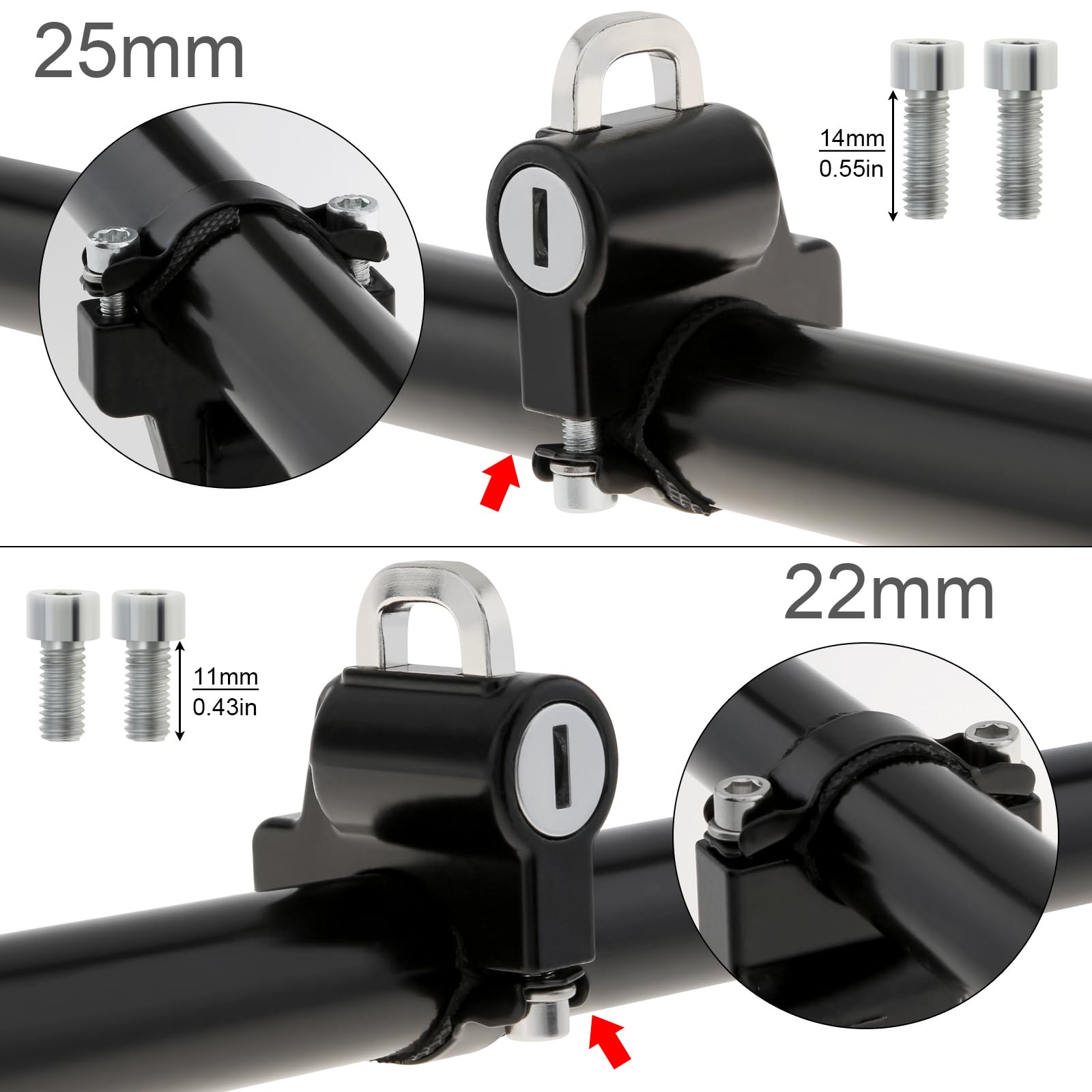 Windance Motorcycle Helmet Lock - Anti-Theft Bike Luggage Security with 2 Keys for Bicycle, Motorbike & Scooters | Tamper-Proof Protection for Outdoor Riding & Parking