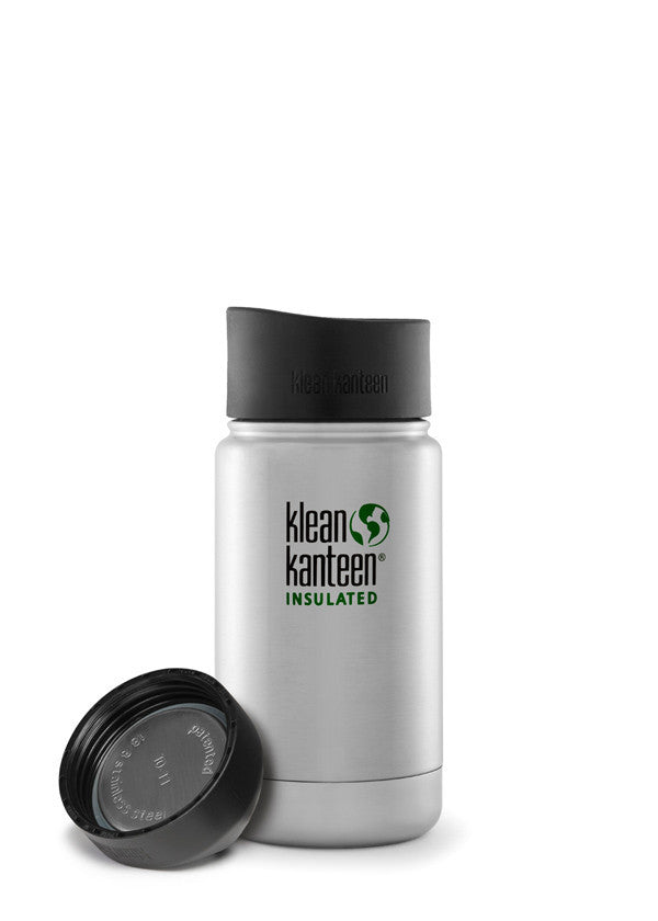 Klean Kanteen 12oz (355mL) Vacuum Insulated Wide Mouth Stainless Steel Water Bottle - Perfect for Hiking, Camping & Outdoor Activities