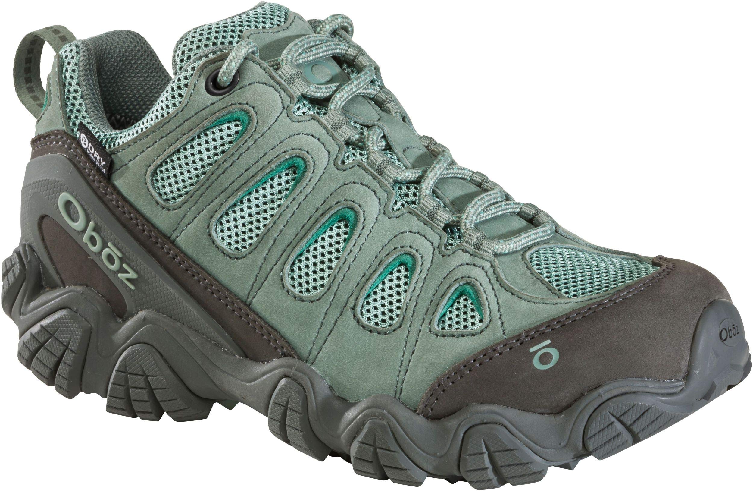 Oboz Sawtooth II Low B-Dry Waterproof Hiking Shoes for Women - Pale Moss Size 11 | Lightweight Trail Shoes for Outdoor Adventures, Hiking & Walking